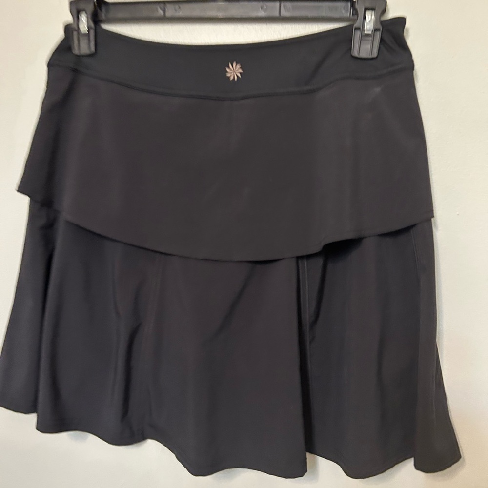 Athleta Black Pleated Wherever Skirt Skort Pocket Tennis Golf Workout Women’s‎ 6 - Picture 5 of 10